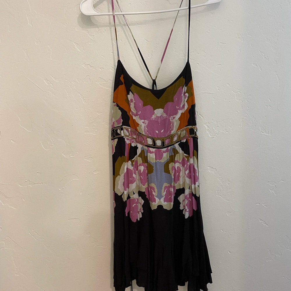 Cute strappy multicolored free people sundress - size small
